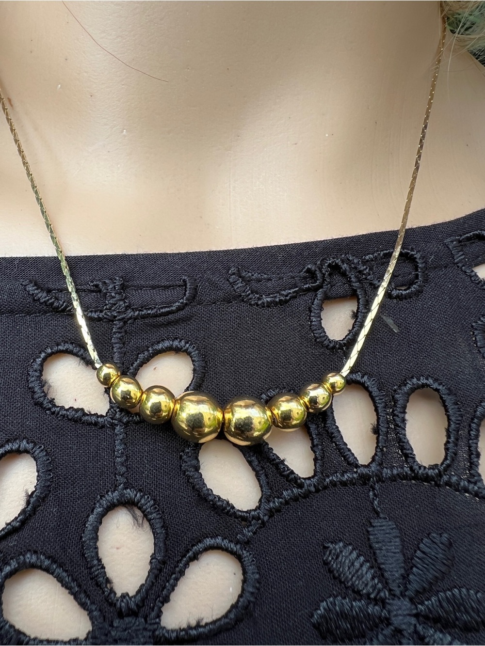 Gold Beaded Necklace - Women Jewelry